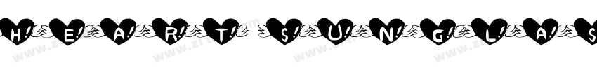 HEART SUNGLASSES字体转换